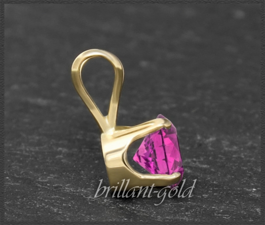 Anhänger 585 Gold pinker Topas 4,5,6,7mm